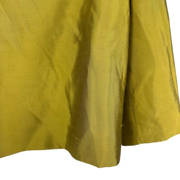 Chicos Travelers Collection Lentil Green Lined Silk Blend Jacket Blazer sz 1 / M - Picture 11 of 16